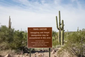 Smuggling Sign in Desert - Smuggling Charges
