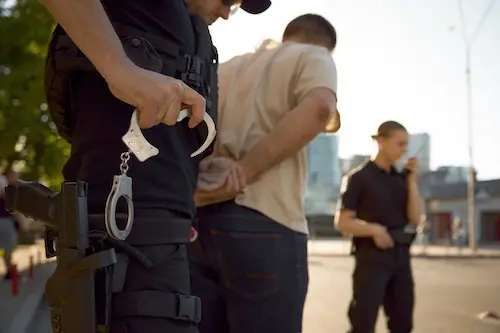 Police officer administering a field sobriety test during a Texas DWI arrest representing the type of evidence that Woodlands DWI lawyer Chris Warren at Cowboy Law Group challenges for clients in Montgomery County