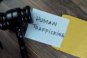 federal human trafficking, words human trafficking and judge gavel
