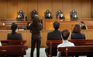 A juvenile defense lawyer speaks on behalf of her client